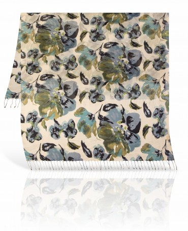 Палантин Женский S40-BIG.FL/SKY.CHOCO